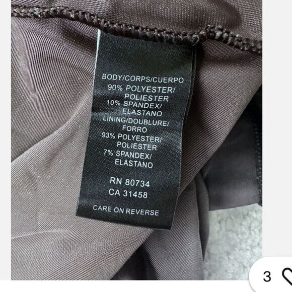 BCBG MAXAZRIA Bodycon side ruched chocolate brown Velvet Dress Sz L - Picture 10 of 11